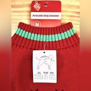 NWT • Pet Central • Holiday • Avocado Dog Sweater • Size M